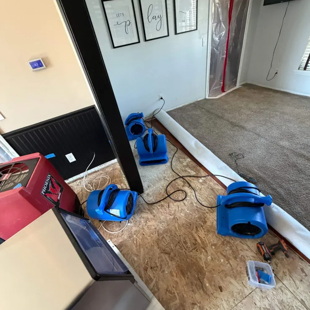 IICRC certified drying setup in Grant County, IN