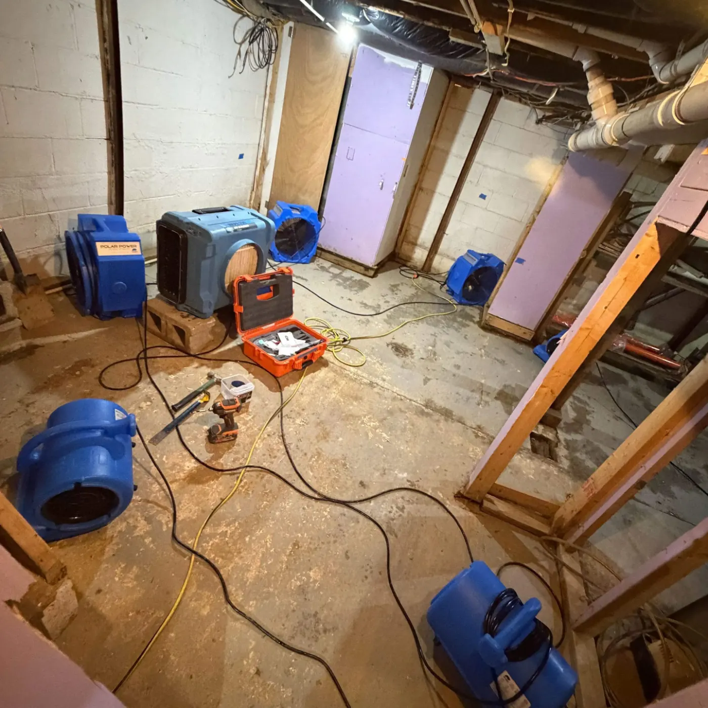 Storm-driven water mitigation in Sweetser